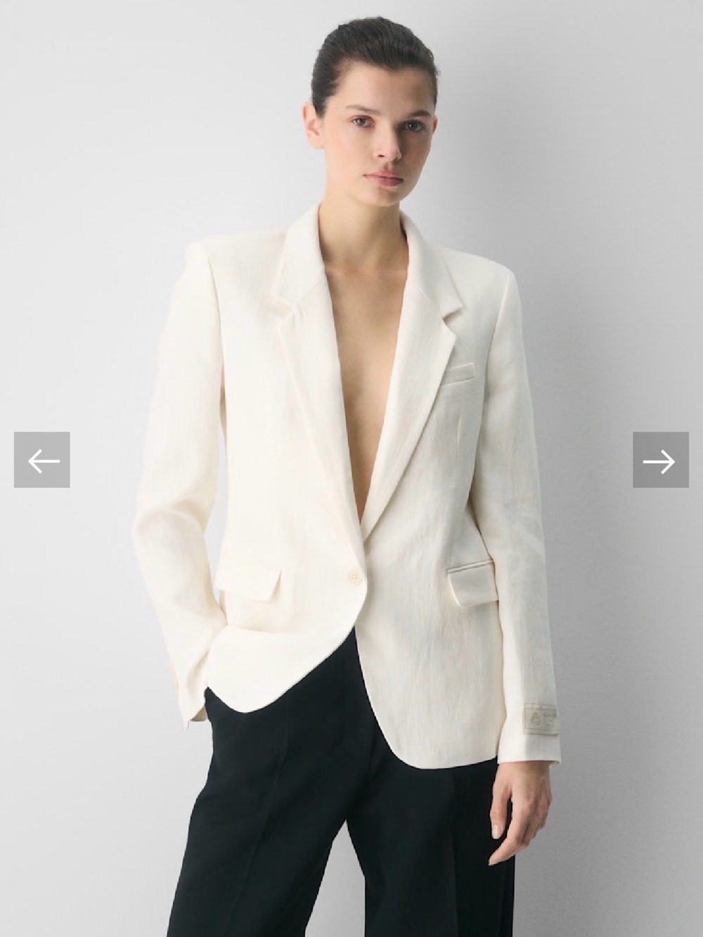 NWT Producer Blazer in power linen light birch aritzia sm/2